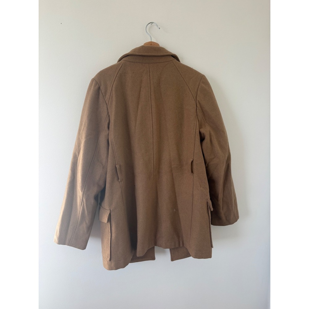 Women's Old Navy Tan Wool Blend Pea Coat – Size XL - Picture 6 of 6